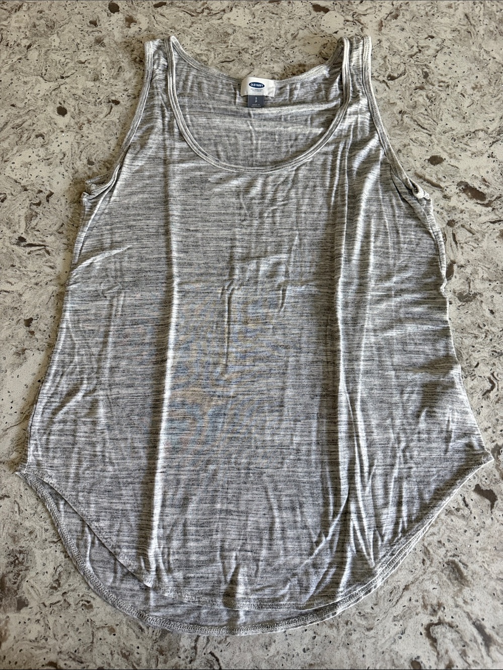 Old Navy Women's Heather Light Gray Scoop Neck Tank
